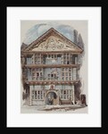 Retrospective view of the Rose Tavern, Fenchurch Street in 1730, c.1805 (w/c on paper by C. Williams