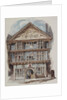 Retrospective view of the Rose Tavern, Fenchurch Street in 1730, c.1805 (w/c on paper by C. Williams