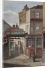View of Bell Tavern, Addle Hill, showing sign for Reid and Company's celebrated stout, and a kerb post, 1868 by Joseph Thomas Wilson