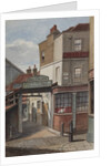 View of Bell Tavern, Addle Hill, showing sign for Reid and Company's celebrated stout, and a kerb post, 1868 by Joseph Thomas Wilson