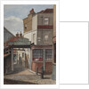 View of Bell Tavern, Addle Hill, showing sign for Reid and Company's celebrated stout, and a kerb post, 1868 by Joseph Thomas Wilson