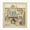 The old facade of the Guildhall, City of London, 1788 by Jacob Schnebbelie