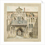 The old facade of the Guildhall, City of London, 1788 by Jacob Schnebbelie