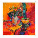 Lilies on a Red Ground, 2012 by Peter Graham