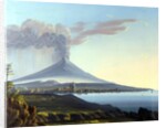 View of Mount Etna Erupting by Italian School