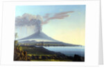 View of Mount Etna Erupting by Italian School