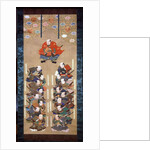 Shogun of the Tokugawa family with the 16 noble Samurai, 17th century by Japanese School