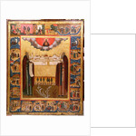 Saints Zosimus and Sabbatheus of Solovetsk with scenes from their lives, 18th century by School Russian