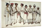 Eight Gurkhas, 1815 by Ghulam Ali Khan