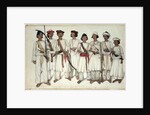 Eight Gurkhas, 1815 by Ghulam Ali Khan