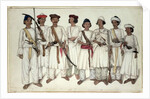 Eight Gurkhas, 1815 by Ghulam Ali Khan