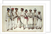 Eight Gurkhas, 1815 by Ghulam Ali Khan