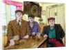 Three Men in a Pub, 1984 by Gillian Lawson