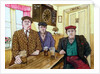 Three Men in a Pub, 1984 by Gillian Lawson