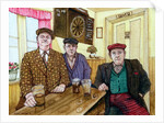 Three Men in a Pub, 1984 by Gillian Lawson