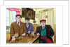 Three Men in a Pub, 1984 by Gillian Lawson