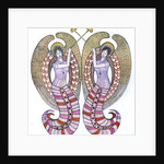 Two angels with trumpets, 1995 by Gillian Lawson