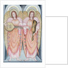 Two angels playing instruments, 1995 by Gillian Lawson