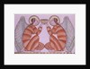 Two angels holding a bowl, 1995 by Gillian Lawson