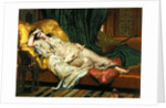 Odalisque with a Lute, 1876 by Hippolyte Berteaux