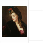 Portrait of a woman in a hat by Gustave Jacquet