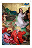 Jesus praying in the gardenof Gethsemane after the Last Supper, while the disciples sleep by Martin Schongauer