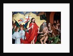 Jesus pulls Adam and Eve out of their graves at resurrection by Martin Schongauer
