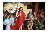 Jesus pulls Adam and Eve out of their graves at resurrection by Martin Schongauer