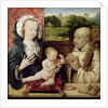 The Virgin and Child worshipped by St.Bernard by Joos van Cleve