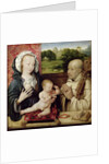 The Virgin and Child worshipped by St.Bernard by Joos van Cleve