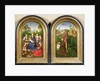 Diptych of Jean du Cellier: The Virgin and Child with Saints and the donor presented by St.John the Baptiste, c.1490 by Hans Memling