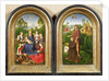 Diptych of Jean du Cellier: The Virgin and Child with Saints and the donor presented by St.John the Baptiste, c.1490 by Hans Memling