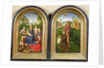 Diptych of Jean du Cellier: The Virgin and Child with Saints and the donor presented by St.John the Baptiste, c.1490 by Hans Memling