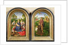 Diptych of Jean du Cellier: The Virgin and Child with Saints and the donor presented by St.John the Baptiste, c.1490 by Hans Memling