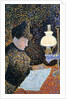 Woman by a lamp, 1890 by Paul Signac