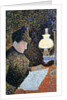 Woman by a lamp, 1890 by Paul Signac