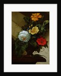 Still life with flowers by Elias van den Broeck