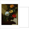 Still life with flowers by Elias van den Broeck