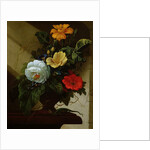 Still life with flowers by Elias van den Broeck