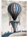 Early Hot Air Balloon in Flight, 1828 by Italian School