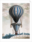 Early Hot Air Balloon in Flight, 1828 by Italian School