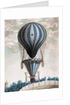 Early Hot Air Balloon in Flight, 1828 by Italian School