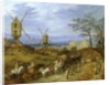 Landscape with Travellers near Windmills by Jan the Younger Brueghel