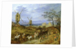 Landscape with Travellers near Windmills by Jan the Younger Brueghel