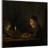 Boy Drawing by Candlelight by Godfried Schalken or Schalcken
