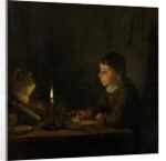 Boy Drawing by Candlelight by Godfried Schalken or Schalcken