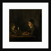 Boy Drawing by Candlelight by Godfried Schalken or Schalcken