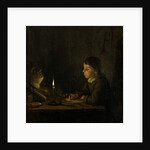Boy Drawing by Candlelight by Godfried Schalken or Schalcken
