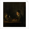 Boy Drawing by Candlelight by Godfried Schalken or Schalcken