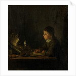 Boy Drawing by Candlelight by Godfried Schalken or Schalcken
